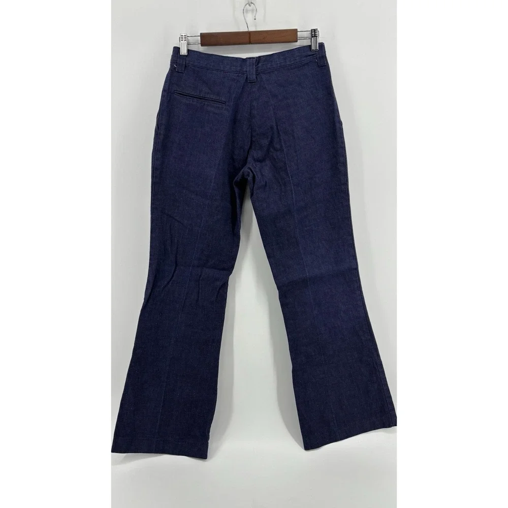 Vintage Sailor Jeans Mens 29x31 Dark Denim Bell Bottom Hippie Seafarer Style USA